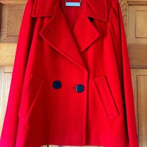 Vintage Michael Kors Red Wool Pea Coat - size Small/Petite